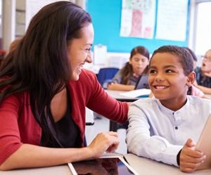 Image of teacher and student